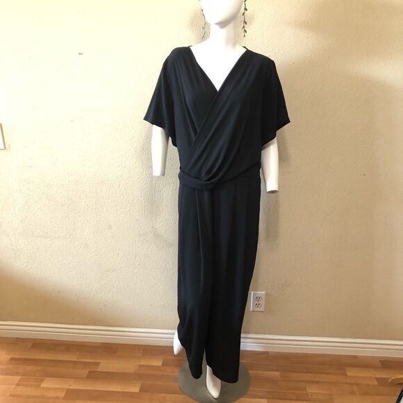 City Chic Black Asplice Jumpsuit Size XXL/24 - Picture 2 of 12